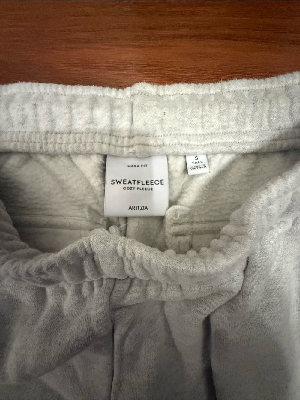 Aritzia SweatFleece Cozy Joggers in Light Gray